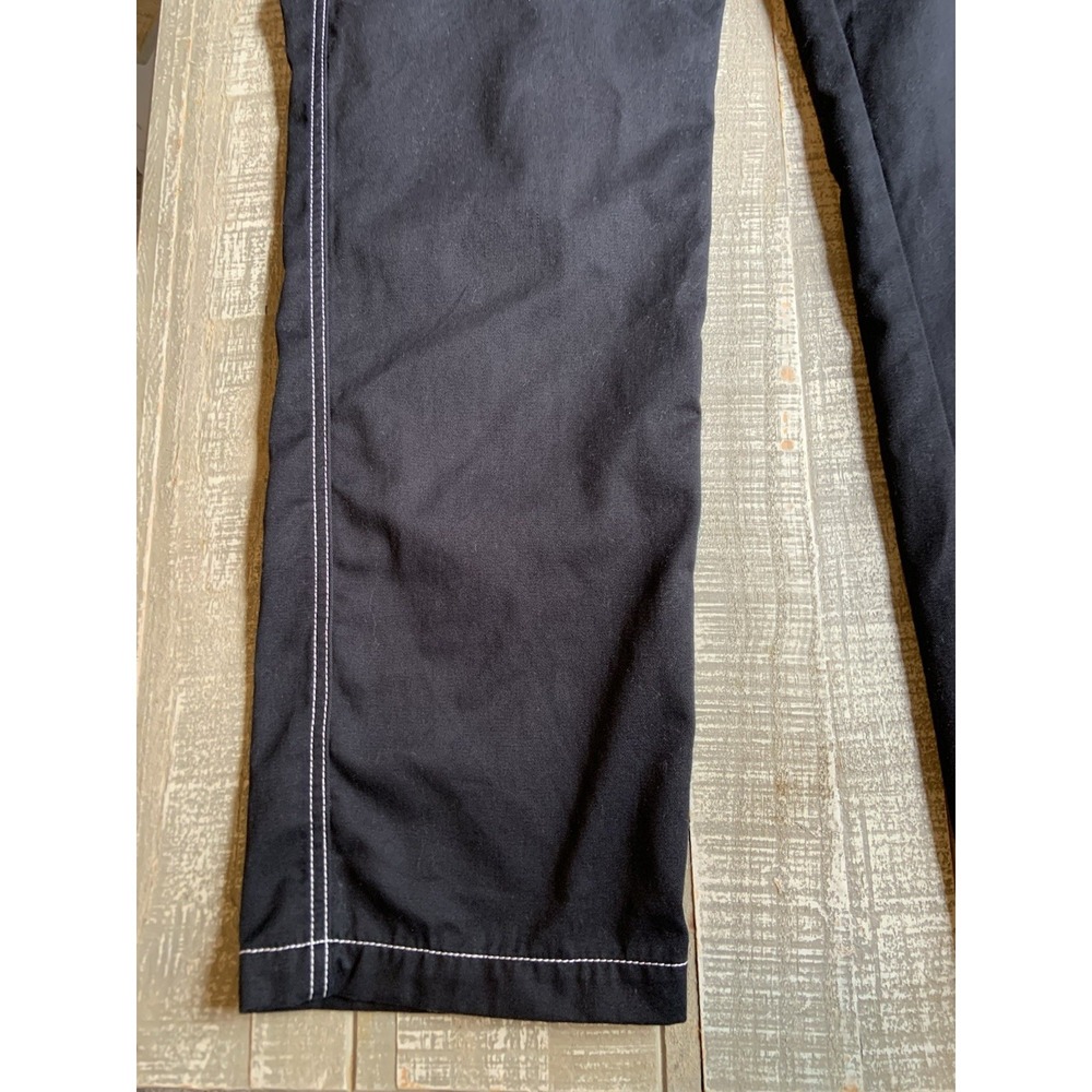 True Religion Baggy Cargo Black Straight Leg Contrast Stitch Pants Mens Size 30 - Picture 2 of 12